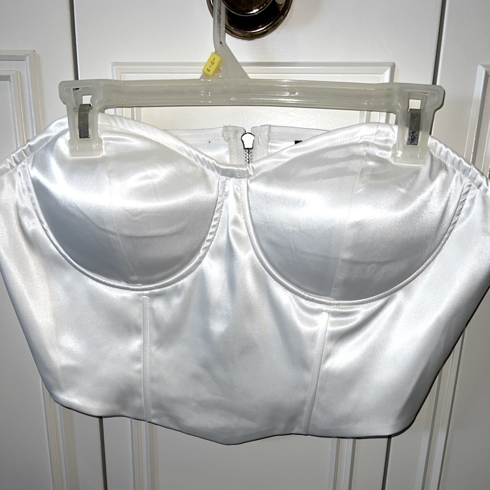 Rebdolls white strapless corset top 1X